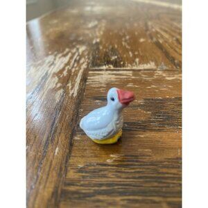 Miniature Vintage Ceramic Duck Figurine